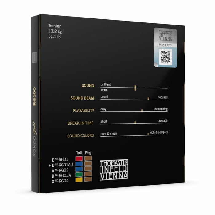 Rondo Gold Violin String Set 金朗多小提琴弦套装