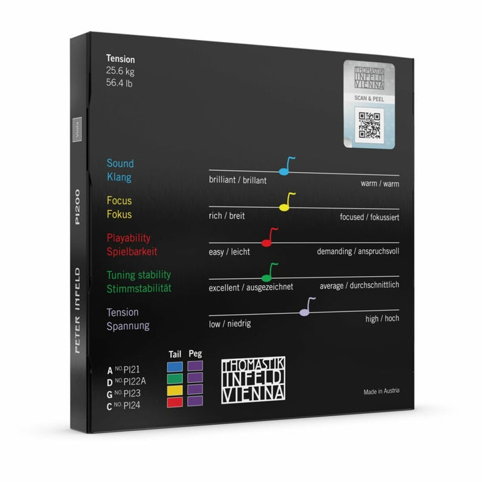 Peter Infeld Viola String Set 彼得·因费尔德"π"中提琴弦套装