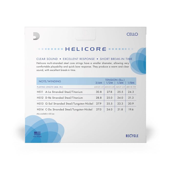 Helicore Cello String 海力克大提琴弦 H510 1/4