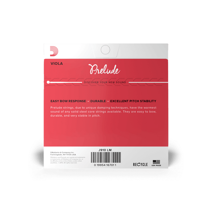 Prelude Viola String Medium 序曲中提琴弦 中张力 J910