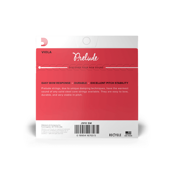 Prelude Viola String Medium 序曲中提琴弦 中张力 J910