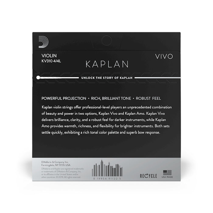 Kaplan VIVO Violin String 卡普兰小提琴弦 KV310 4/4