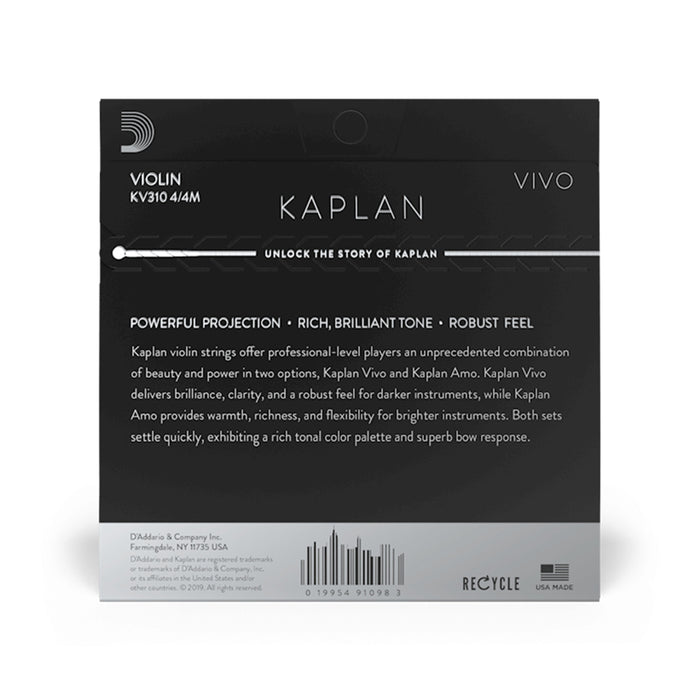 Kaplan VIVO Violin String 卡普兰小提琴弦 KV310 4/4