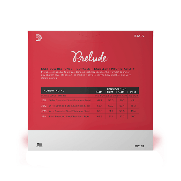 Prelude Bass String Medium 序曲贝斯琴弦 中张力 J610